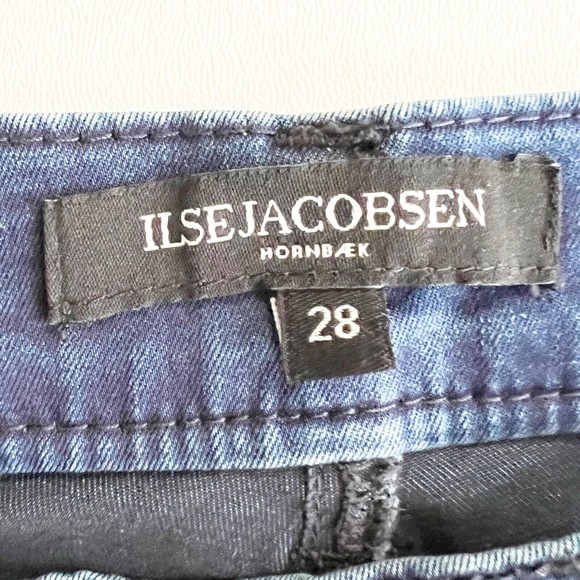 Ilse Jacobsen Sidney 107 Stretch Skinny Leg Jeans Zip Hem Dark Wash Sz 28 - Picture 9 of 12